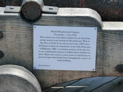 British Manufactured Cannon Marker image. Click for full size.