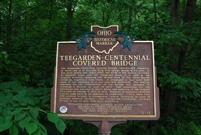 Teegarden-Centennial Covered Bridge Marker image. Click for full size.