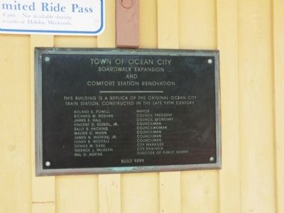 Town of Ocean City Marker. Click for full size. Town of Ocean City Marker image. Click for full size.