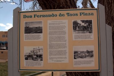 Don Fernando de Taos Plaza Marker. Click for full size. Don Fernando de Taos Plaza Marker image. Click for full size.