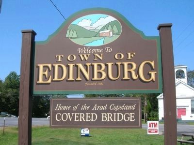 Welcome to Edinburg, Home of the Arad Copeland Covered Bridge image. Click for full size.