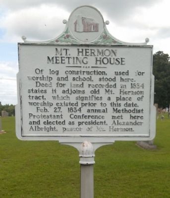 Mt. Hermon Meeting House Marker image. Click for full size.