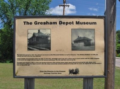 The Gresham Depot Museum Marker image. Click for full size.