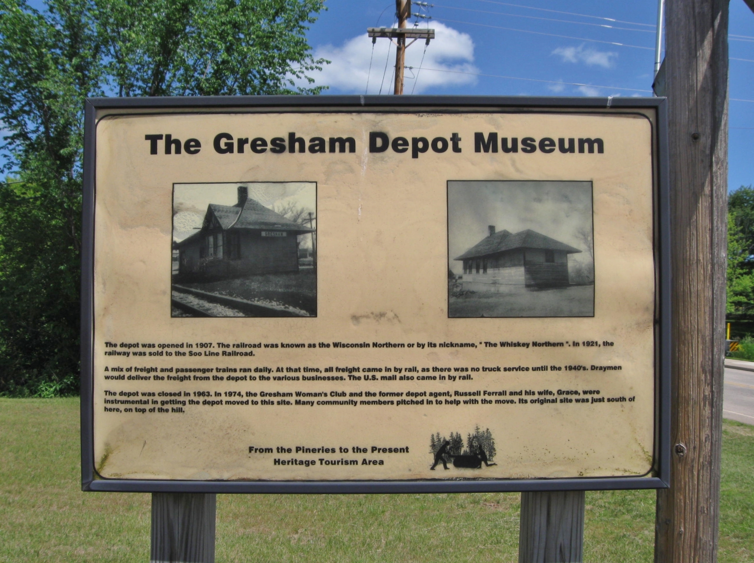 The Gresham Depot Museum Marker