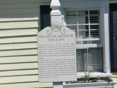 The John Blair House Marker. Click for full size. The John Blair House Marker image. Click for full size.