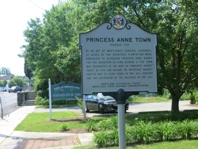Princess Anne Town Marker. Click for full size. Princess Anne Town Marker image. Click for full size.