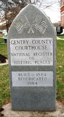 Gentry County Courthouse NRHP Marker image. Click for full size.