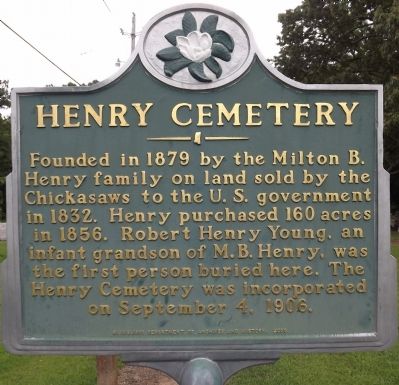 Henry Cemetery Marker image. Click for full size.