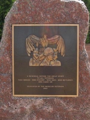 Mohican Veteran's Memorial Marker. Click for full size. Mohican Veteran's Memorial Marker image. Click for full size.