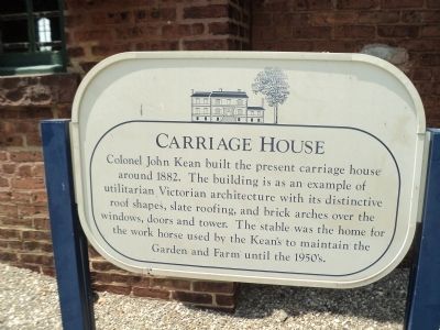 Carriage House Marker. Click for full size. Carriage House Marker image. Click for full size.