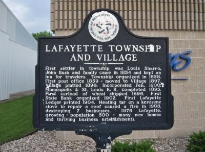 Lafayette Township and Village Marker image. Click for full size.
