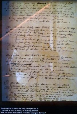 Key's Manuscript of the Star Spangled Banner image. Click for full size.