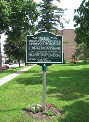 Washington Park / Fourth Street Route Depot Grounds Marker image. Click for full size.