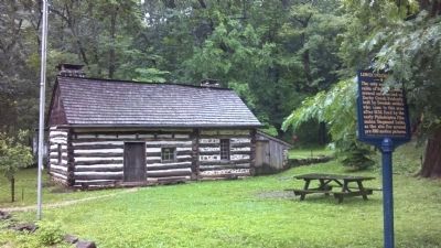 Lower Swedish Cabin and Marker image. Click for full size.