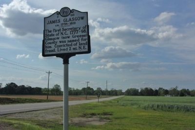 James Glasgow Marker along NC Highway 58. Click for full size. James Glasgow Marker along NC Highway 58 image. Click for full size.