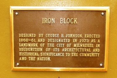 Iron Block Marker. Click for full size. Iron Block Marker image. Click for full size.