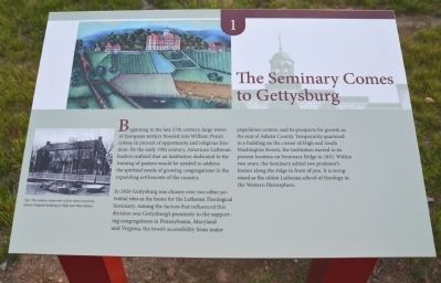 The Seminary Comes to Gettysburg. Click for full size. The Seminary Comes to Gettysburg image. Click for full size.