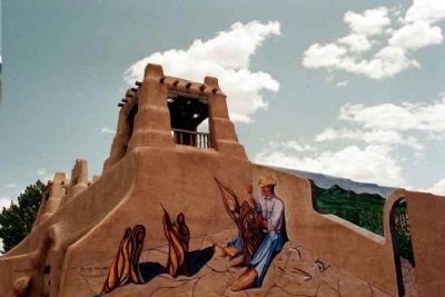 Don Fernando de Taos Plaza artwork. Click for full size. Don Fernando de Taos Plaza artwork image. Click for full size.