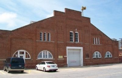 Post Riding Hall and Marker image. Click for full size.