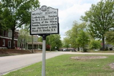 Military Hospital Marker along westbound Herring Avenue / Goldsboro Street East image. Click for full size.