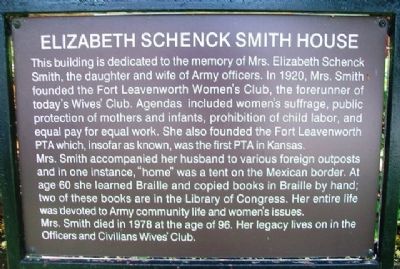 Elizabeth Schenck Smith House Marker image. Click for full size.
