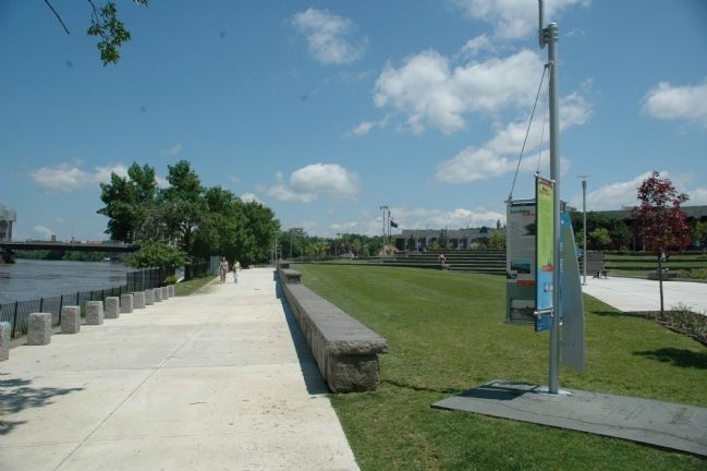 Locking Through Marker in Troy's Riverfront Park image. Click for full size.