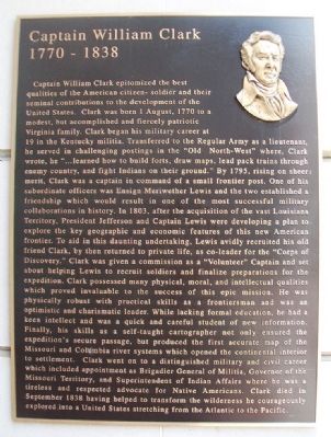 Captain William Clark Marker image. Click for full size.