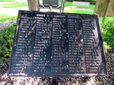 Names of A-Company, 1st Michigan Light Artillery. Click for full size. Names of A-Company, 1st Michigan Light Artillery image. Click for full size.