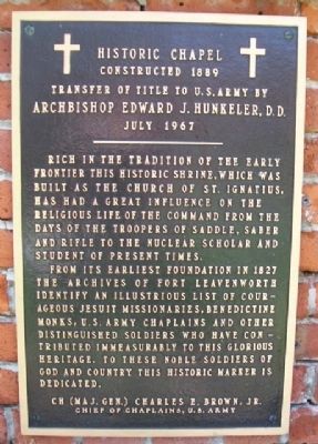 St. Ignatius Chapel Marker image. Click for full size.