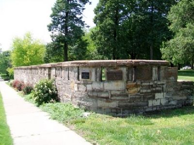 Site of Old Blockhouse and Wall Markers image. Click for full size.