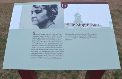 Elsie Singmaster Marker image. Click for full size.