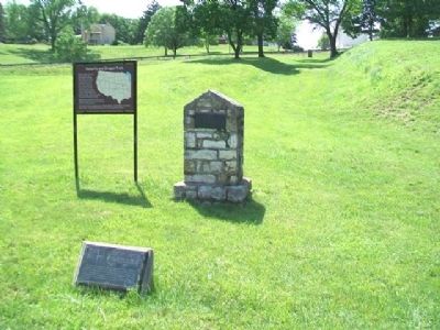 The Oregon and Santa Fe Trails Markers image. Click for full size.