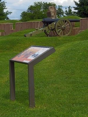 Fort Stevens Marker (replacement) image. Click for full size.