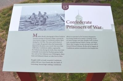Confederate Prisoners of War Marker. Click for full size. Confederate Prisoners of War Marker image. Click for full size.
