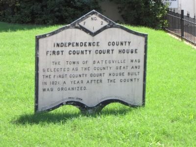Independence County First County Court House Marker image. Click for full size.