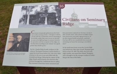 Civilians on Seminary Ridge Marker image. Click for full size.