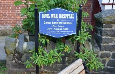 Civil War Hospital Marker. Click for full size. Civil War Hospital Marker image. Click for full size.