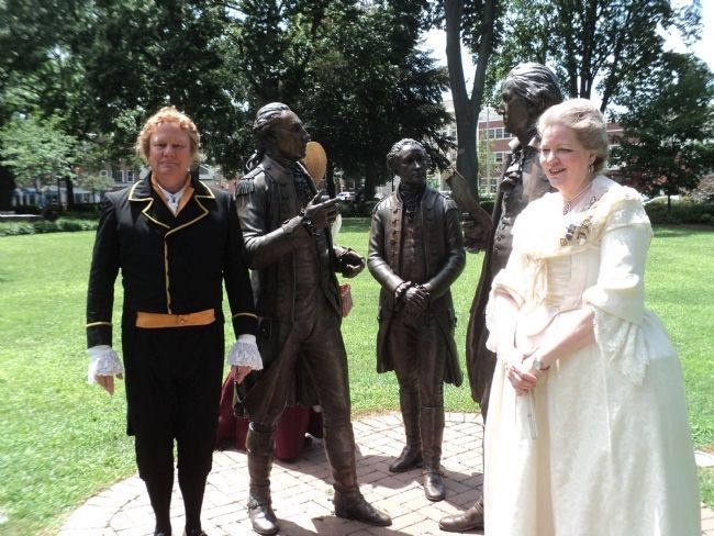 Alexander Hamilton and wife Elizabeth Schuyler at the Statues. Click for full size. Alexander Hamilton and wife Elizabeth Schuyler at the Statues image. Click for full size.