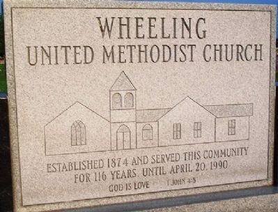 Wheeling United Methodist Church Marker image. Click for full size.