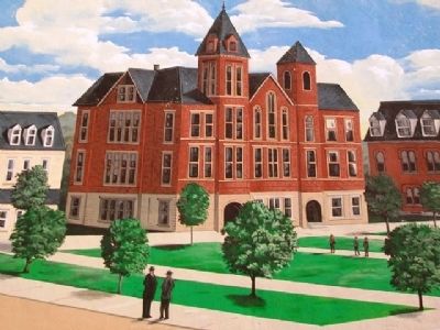 Chillicothe Business College Mural Detail image. Click for full size.