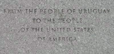 José Artigas Memorial - inscription on north face of base. Click for full size. José Artigas Memorial - inscription on north face of base image. Click for full size.