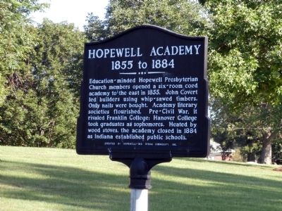Hopewell Academy 1855 to 1884 Marker image. Click for full size.