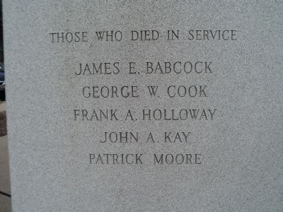 Rear Inscription on Monument. Click for full size. Rear Inscription on Monument image. Click for full size.