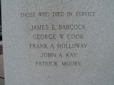 Rear Inscription on Monument image. Click for full size.