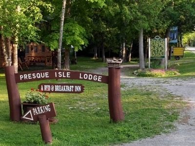 Presque Isle Lodge Entrance image. Click for full size.