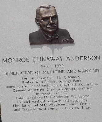 Monroe Dunaway Anderson. Click for full size. Monroe Dunaway Anderson image. Click for full size.