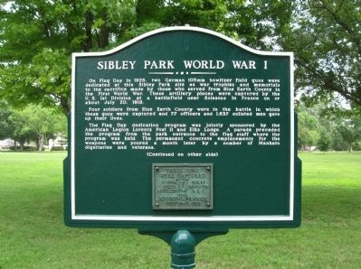 Sibley Park World War I Marker image. Click for full size.