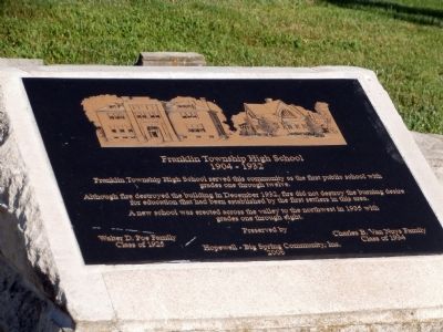 Franklin Township High School Marker image. Click for full size.