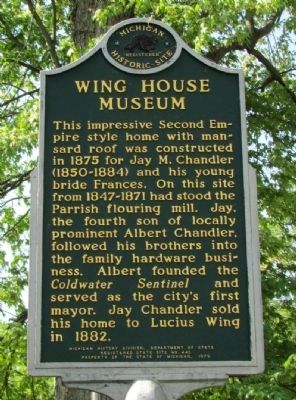 Wing House Museum Marker (Front). Click for full size. Wing House Museum Marker (Front) image. Click for full size.