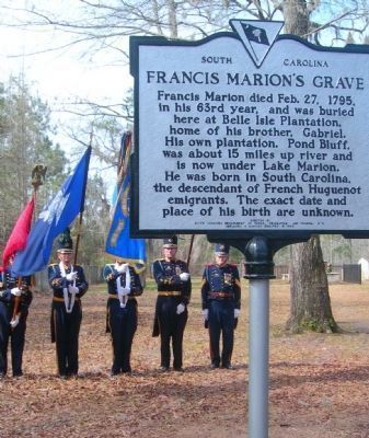 Francis Marion / Francis Marion's Grave Marker image. Click for full size.